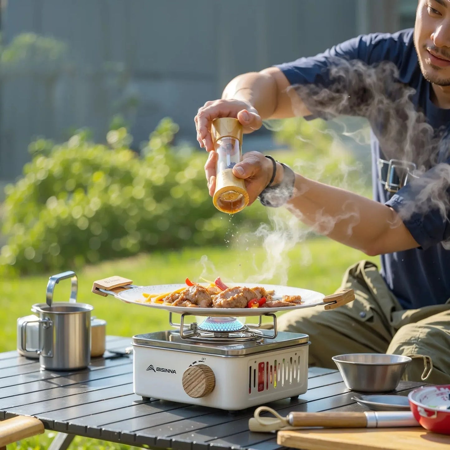 Cuisinière - MiniGasPortable- Blanc Cuisinière - MiniGasPortable- Blanc | Cuisinière portable compacte | Cuisinière camping blanche | MiniGasPortable léger | Cuisinière portable pratique | Cuisinière camping extérieur