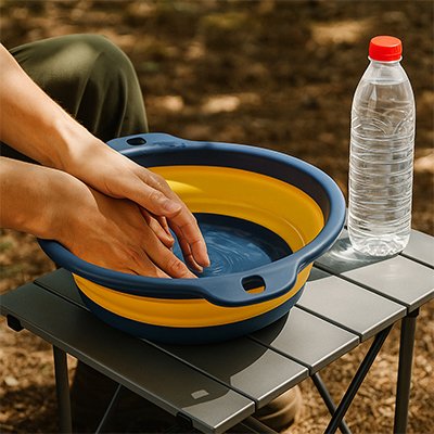 Bassine pliable | Gain de place