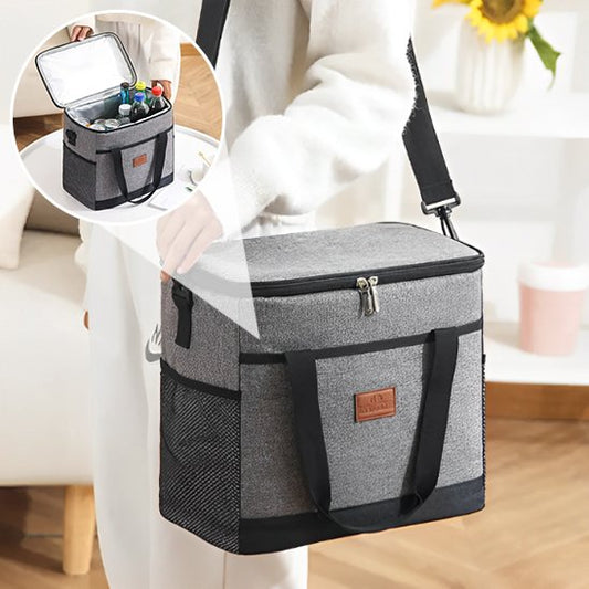 sac isotherme gris