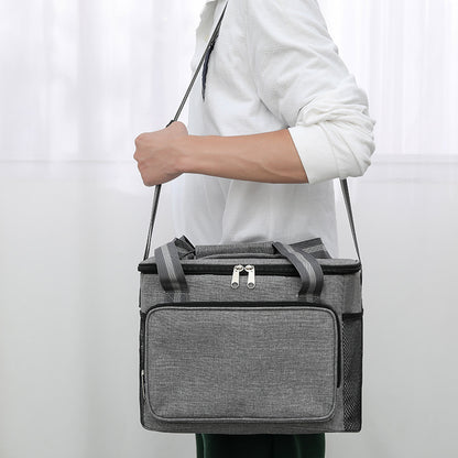 sac isotherme gris